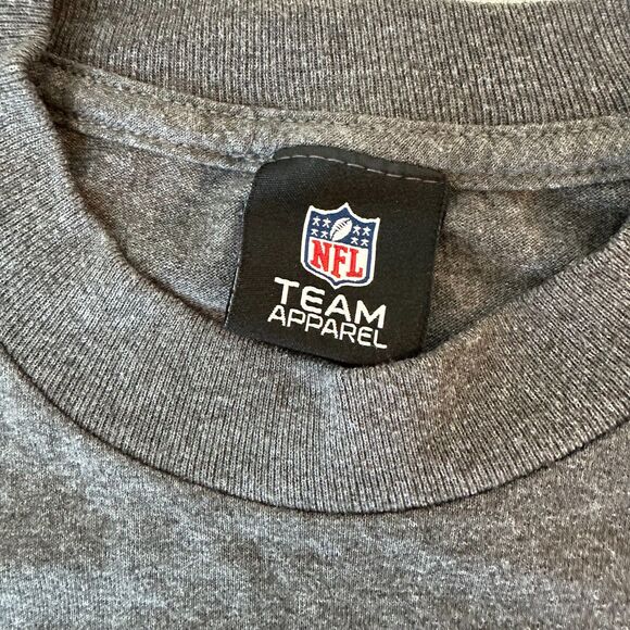 STEELERS Pittsburgh NFL Team Apparel Vintage Retro Design T-Shirt Gray Large L - Picture 4 of 6